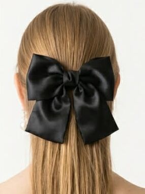 New Coquette black hair bow for women and girls